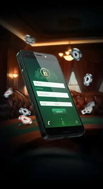 Interface de connexion Lucky8 Casino montrant les champs d'identification et un bouton de connexion sécurisé.
